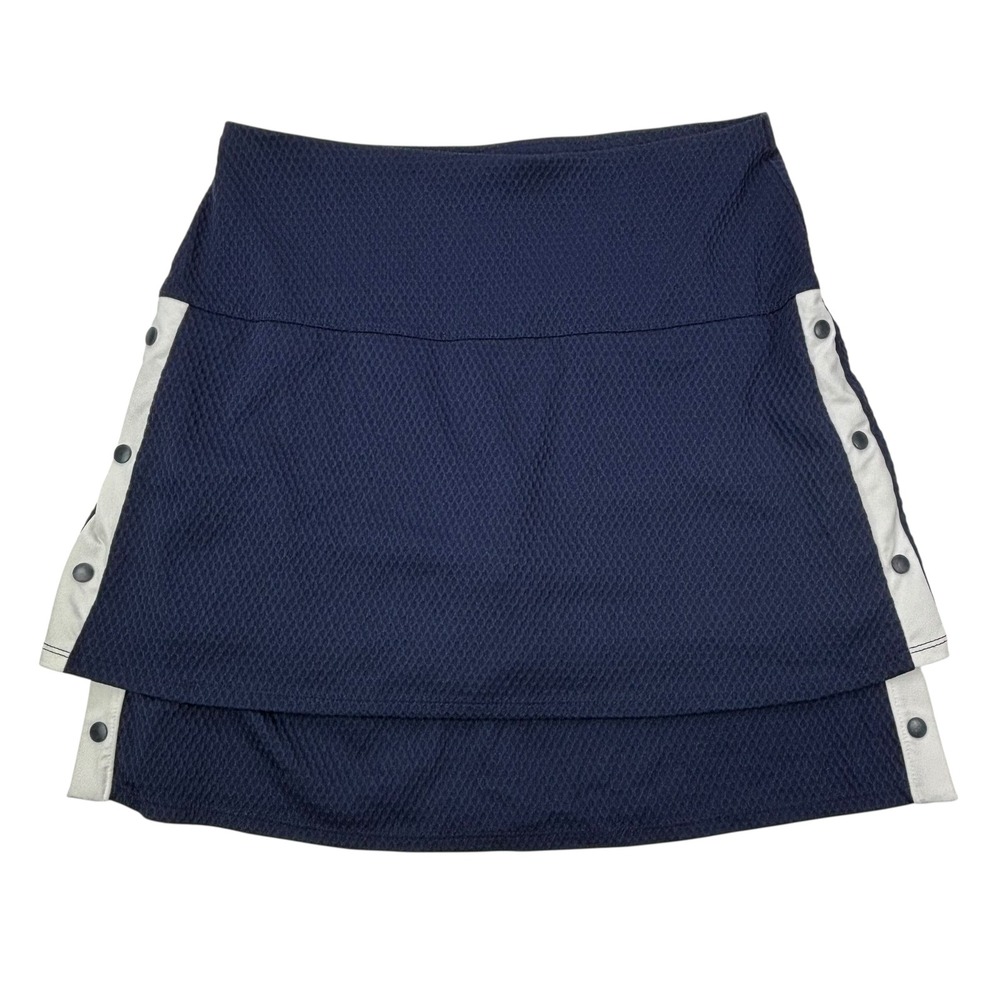 Lucky In Love Tiered Athletic Skirt Women's Medium 8-10‎ Tennis Golf Navy Blue